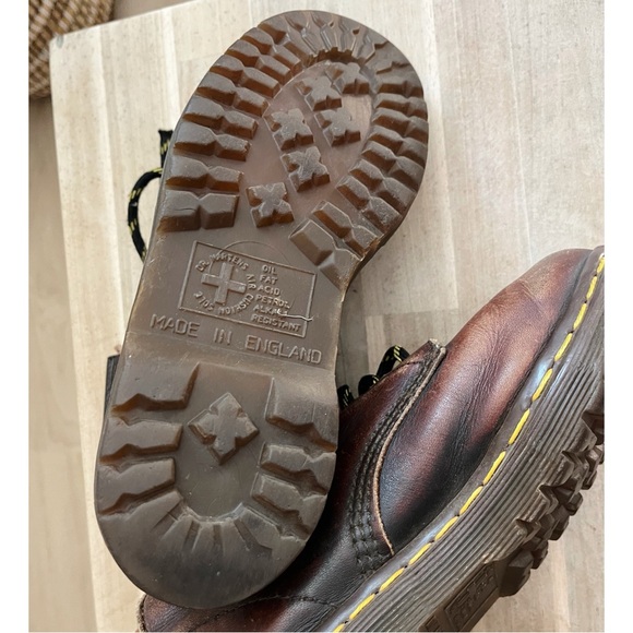 Vintage RARE Dr. Martins 1460 Dark Brown Lace up Leather Boots - Picture 9 of 9